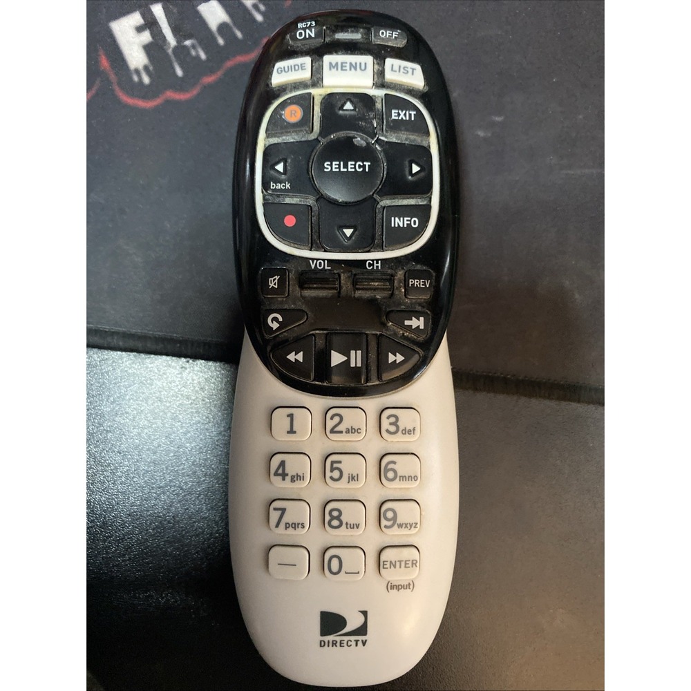 DIRECTV RC72 Remote Control Black & White Replacement C2 - Picture 1 of 5